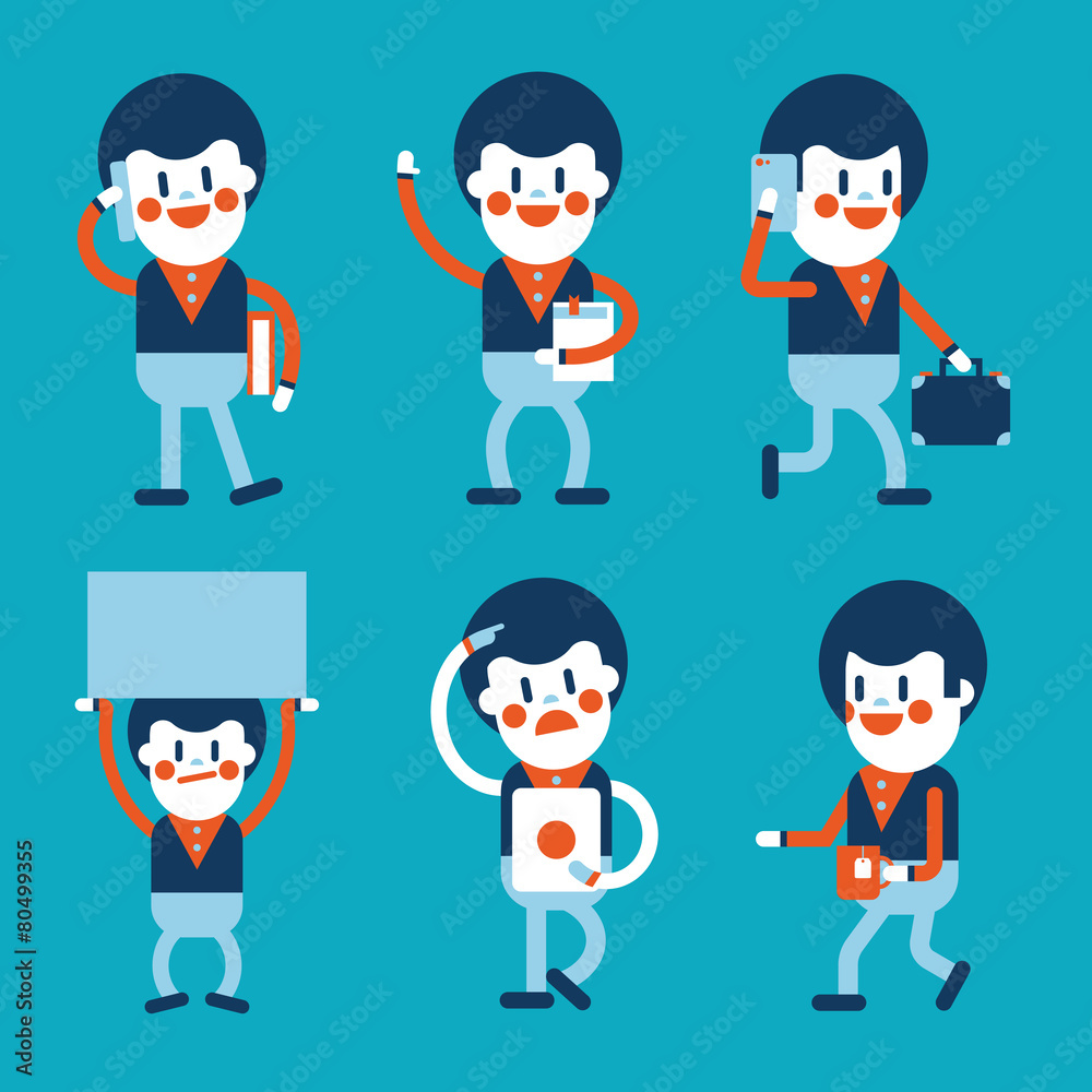 Character illustration design. Businessman set cartoon Character illustration design. Businessman set cartoon