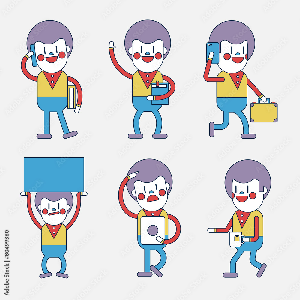 Character illustration design. Businessman set cartoon Character illustration design. Businessman set cartoon