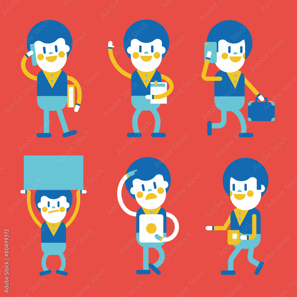 Character illustration design. Businessman set cartoon Character illustration design. Businessman set cartoon