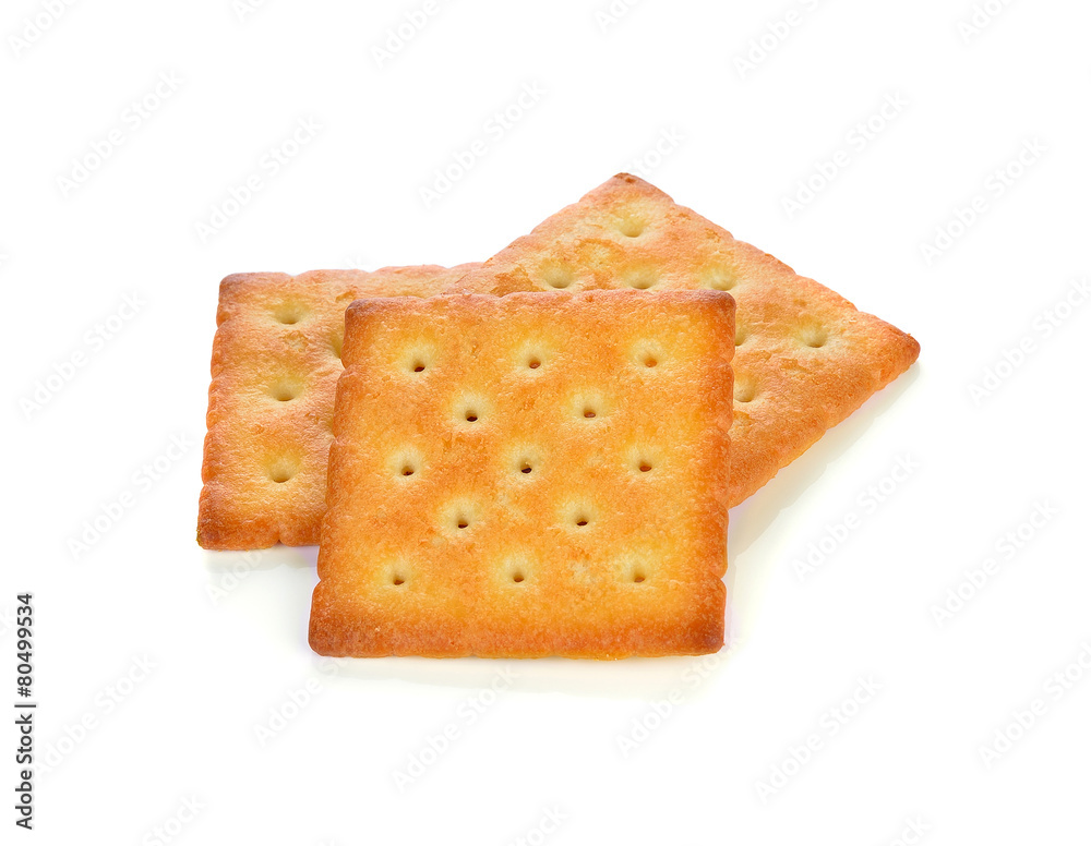 Cracker isolated on over white background Cracker isolated on over white background