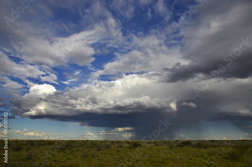 Regenwolken über der Kalahari