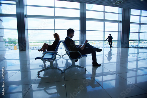 Businesspeople in airport