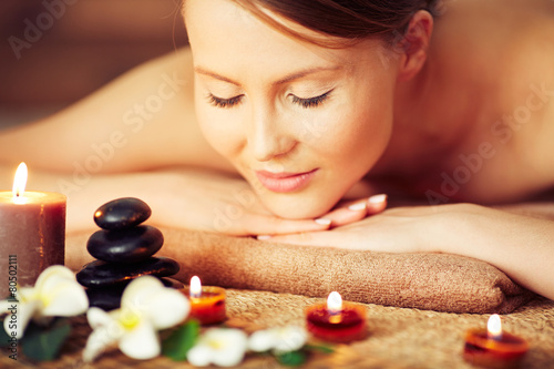 Enjoying aromatherapy