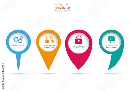 4 Location Markers Infographic