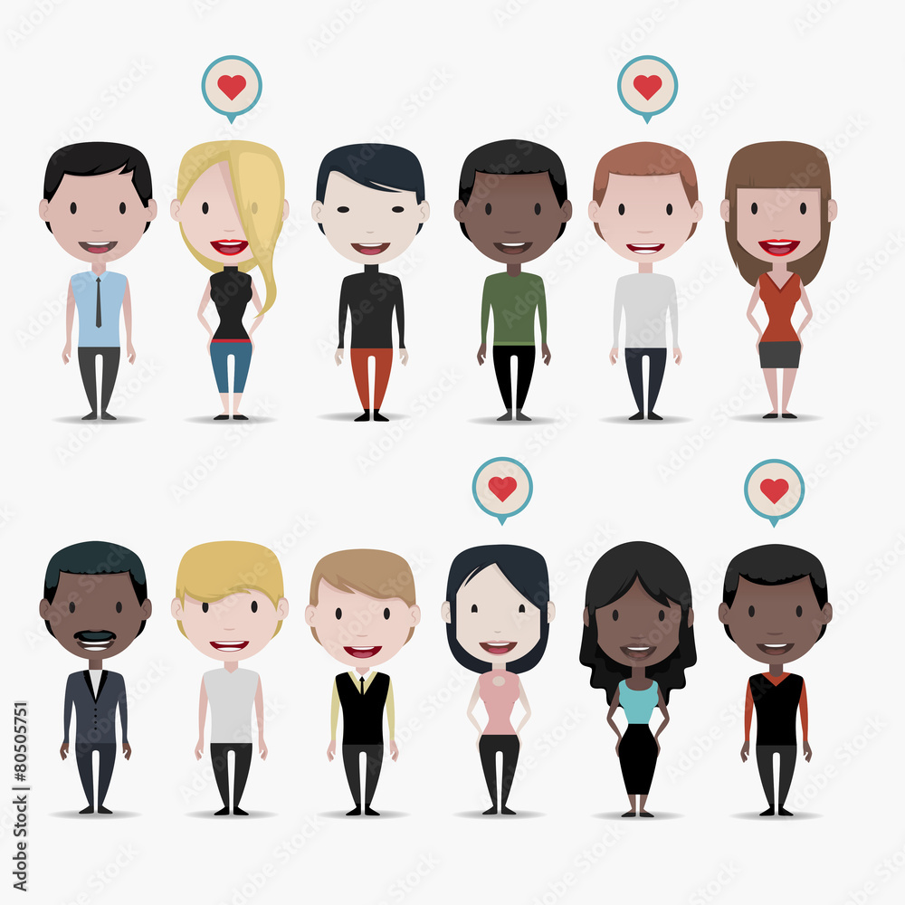 Group of people: Love Group of people: Love