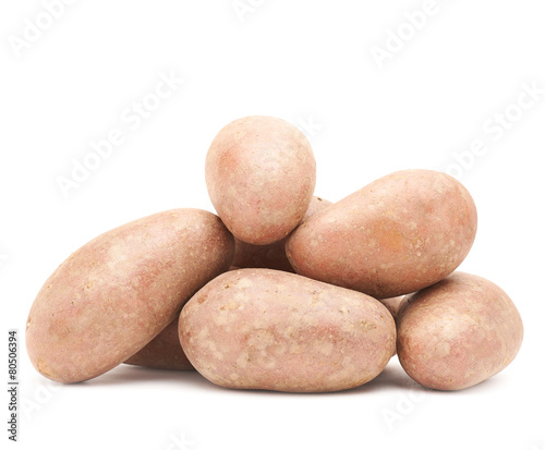 Pile of multiple potatoes isolated