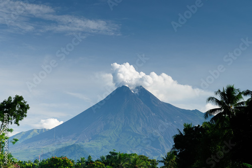 Still active Merapi volcano