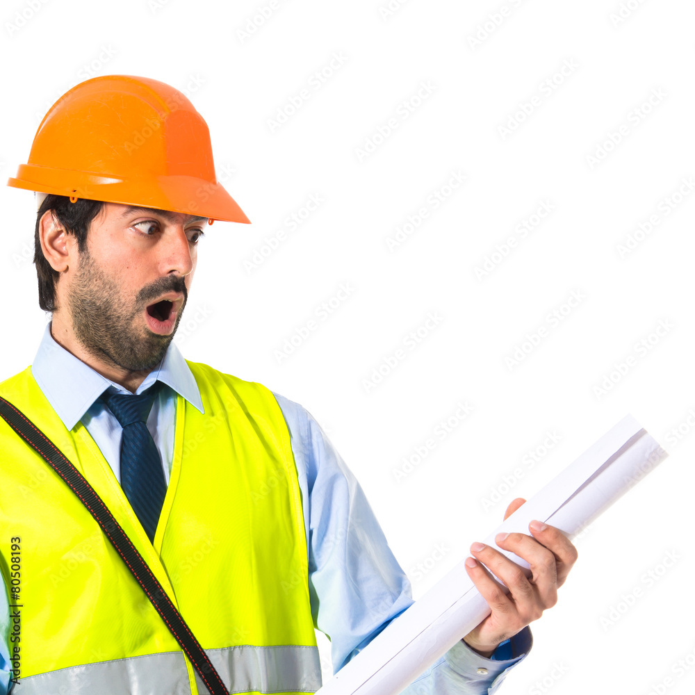 architect with plan architect with plan