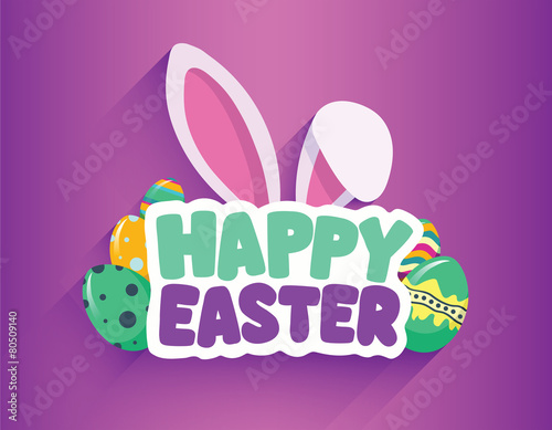 Happy Easter greeting vector