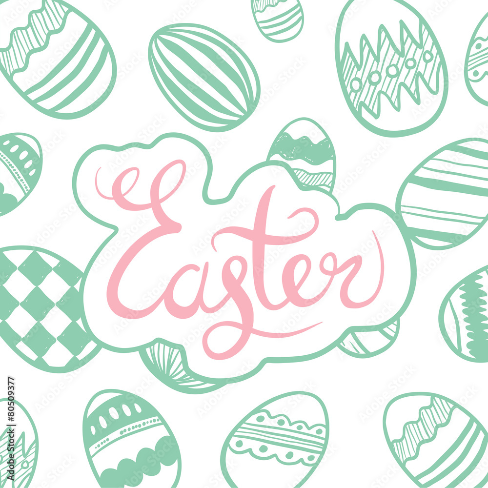 Easter vector with egg pattern Easter vector with egg pattern