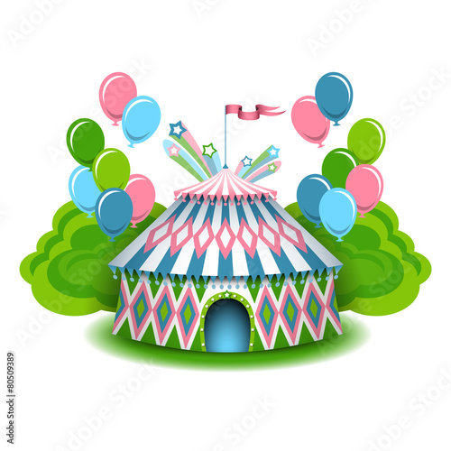 Colorful circus illustration