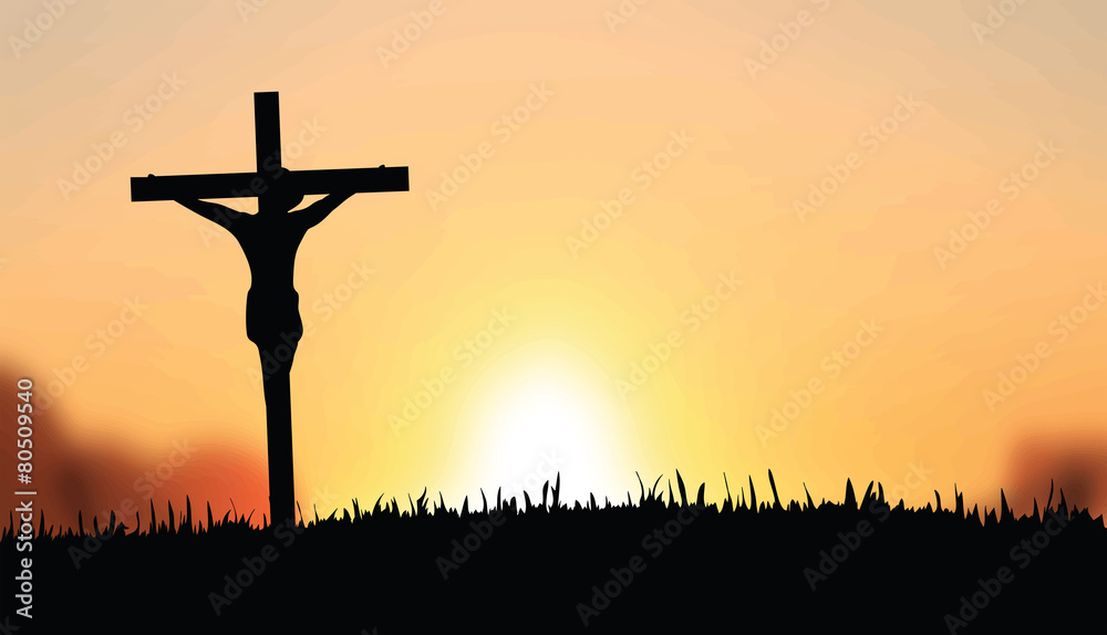 Jesus on the cross vector