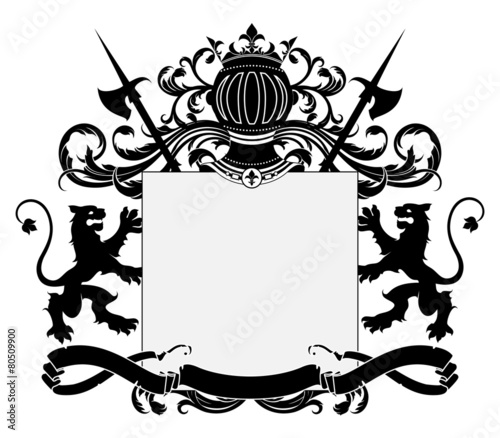 ornate heraldic frame