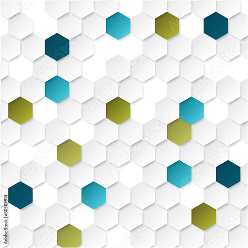 Abstract geometric background with hexagons.