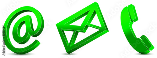 Contact Us – Green Icons 3D