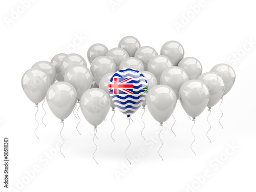 Air balloons with flag of british indian ocean territory