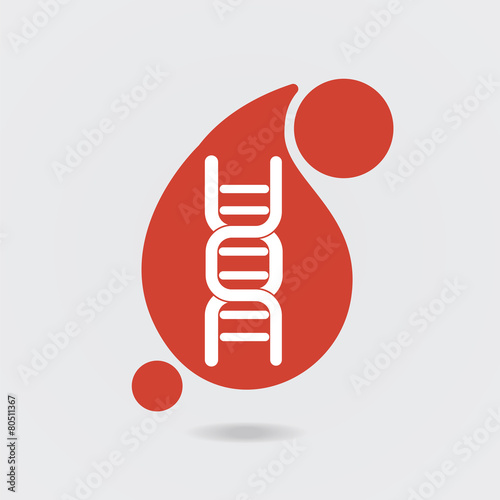 DNA blood icon