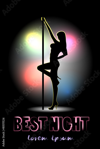 Neon girls. Striptease