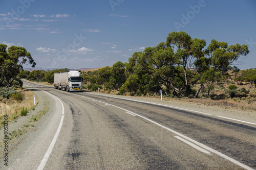 Road train truck at rural intrestate highway © mastersky