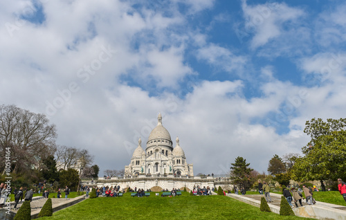 The Basilica of the Sacred Heart in Montmartre-Paris