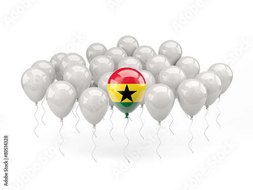 Air balloons with flag of ghana