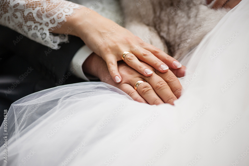 Just married Holding hands Just married Holding hands