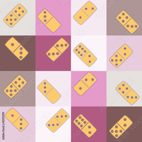 Seamless background with dominoes