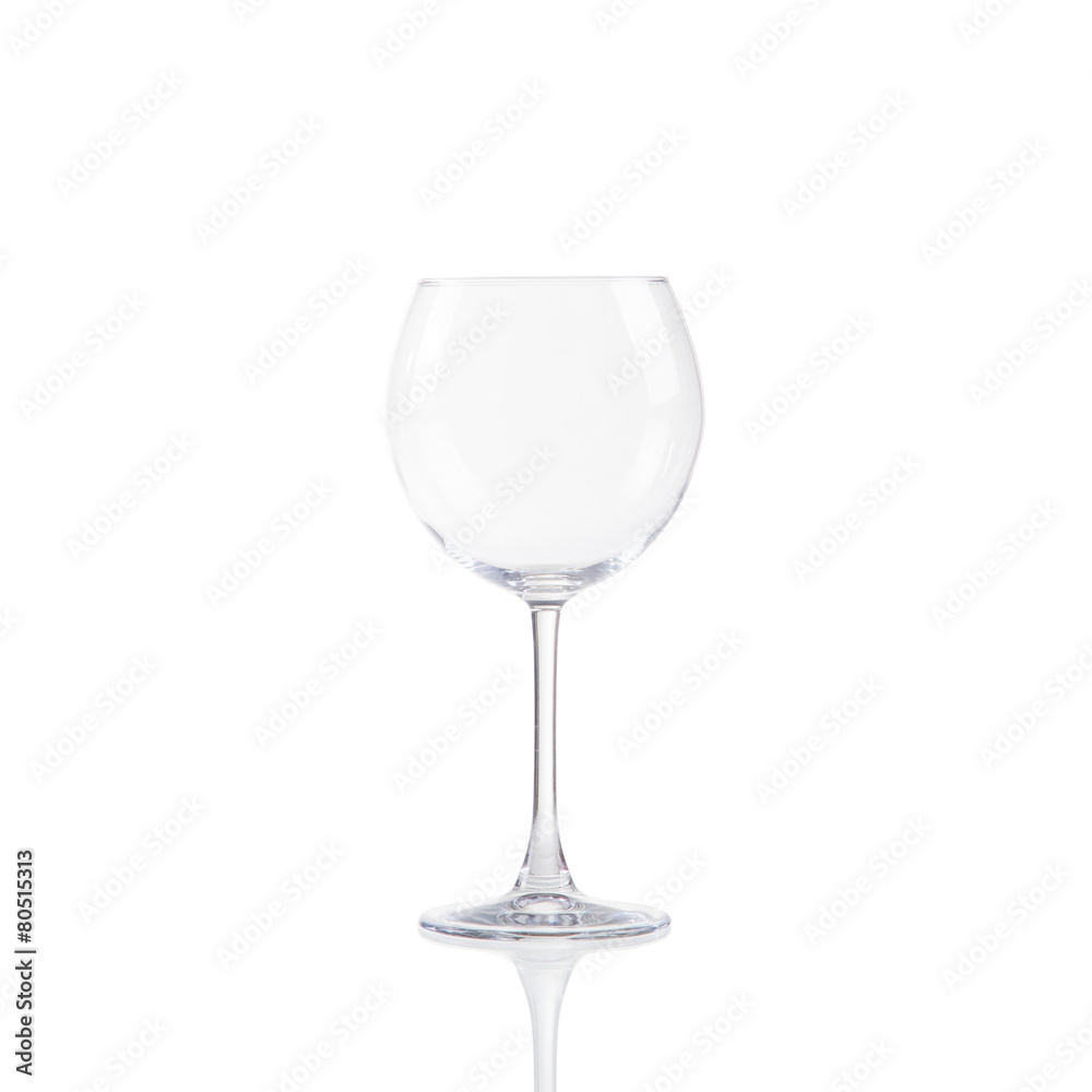 Empty wine glass. isolated on a white background