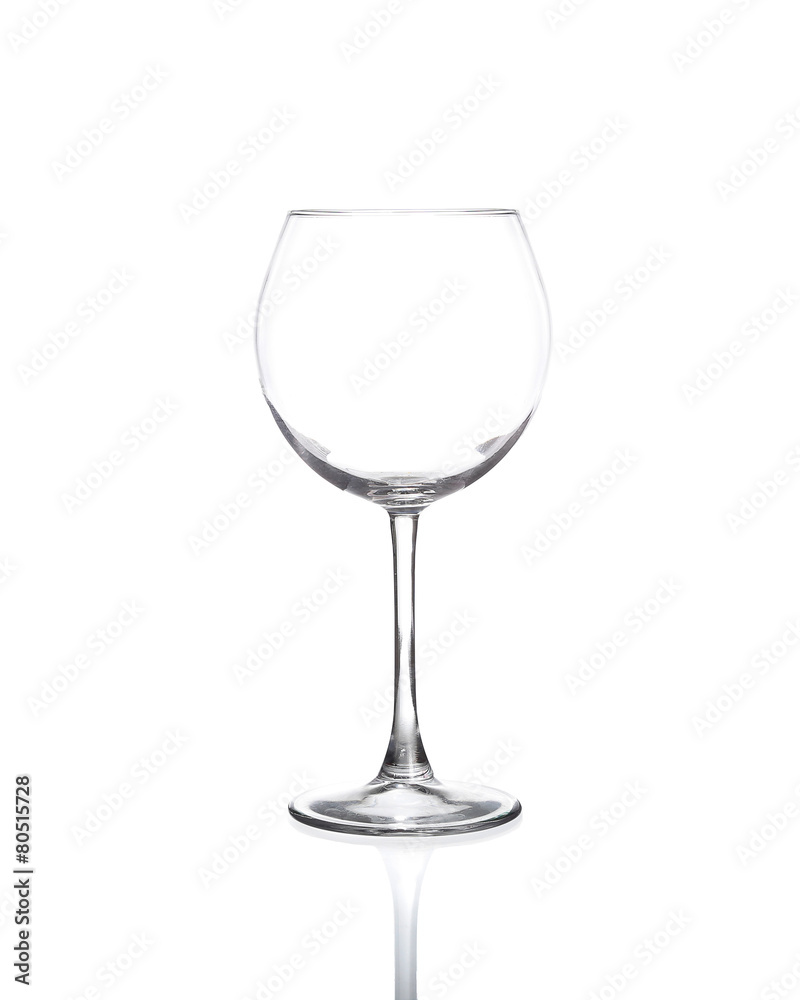 Empty wine glass. isolated on a white background Empty wine glass. isolated on a white background