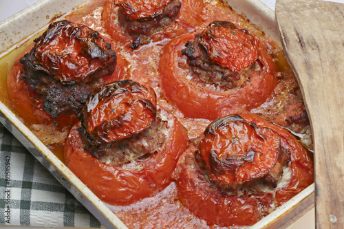 Konstfotografi tomates farcies au four