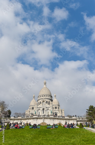 The Basilica of the Sacred Heart in Montmartre-Paris