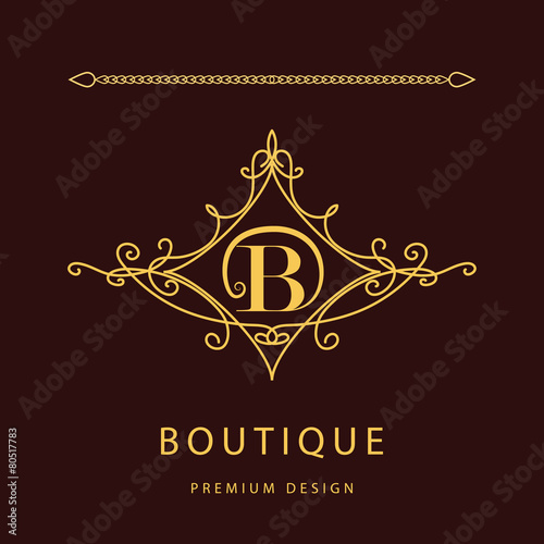 Monogram design elements, graceful template.