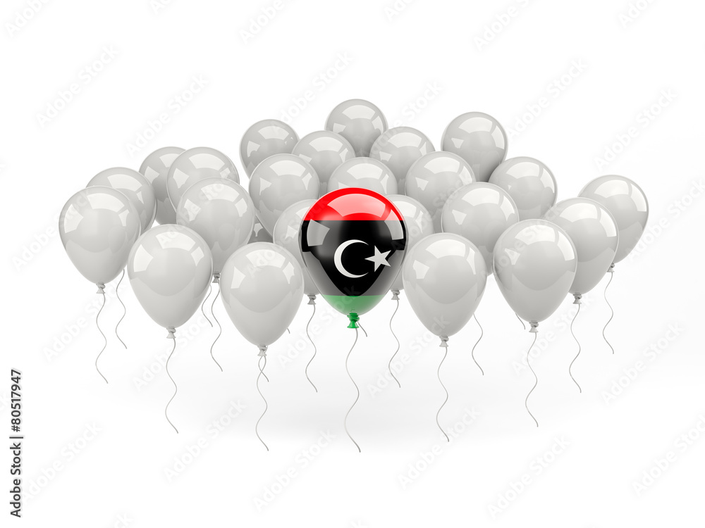 Air balloons with flag of libya Air balloons with flag of libya