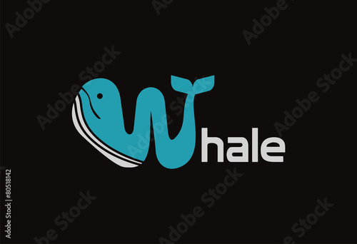Whale logo vector
