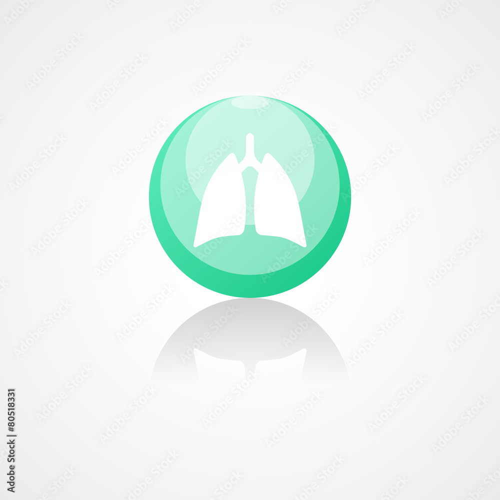 Human lung web icon Human lung web icon