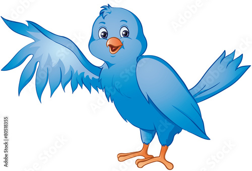 blauer Paradiesvogel Kanarienvogel