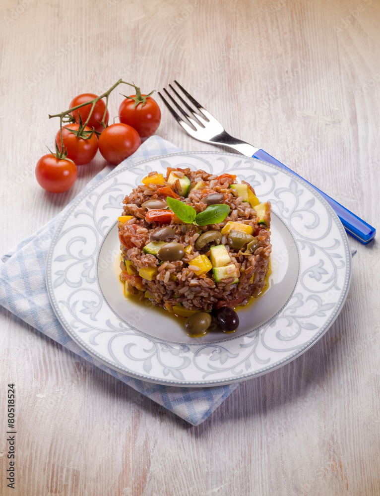 rice with zucchinis capsicum olives and tomatoes rice with zucchinis capsicum olives and tomatoes