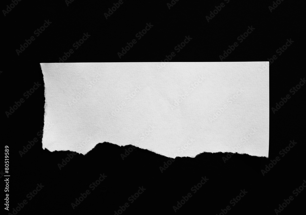 Pieces of torn paper on black. Copy space Pieces of torn paper on black. Copy space