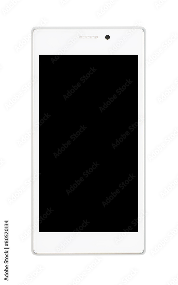 White smartphone with black screen White smartphone with black screen