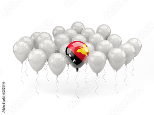Air balloons with flag of papua new guinea
