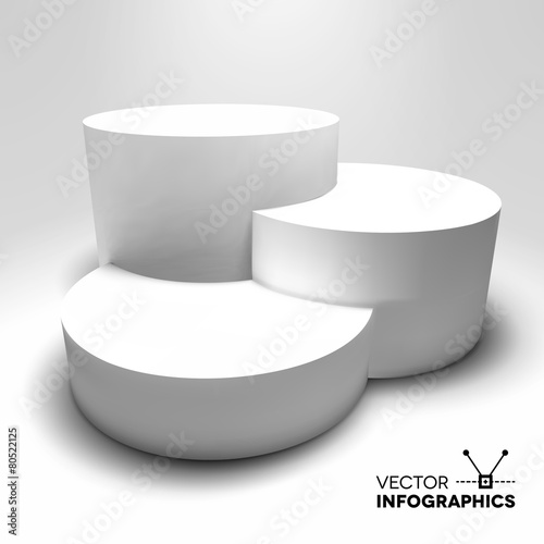 Infographic vector 3D pedestal