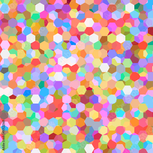 Abstract background with colorful hex polygons © swillklitch