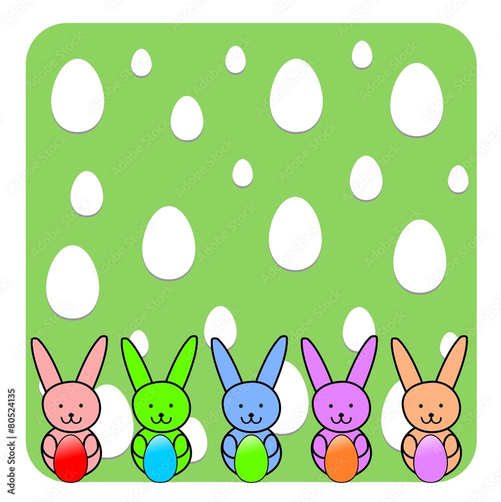 Obraz premium Easter Bunny Wallpaper - Illustration