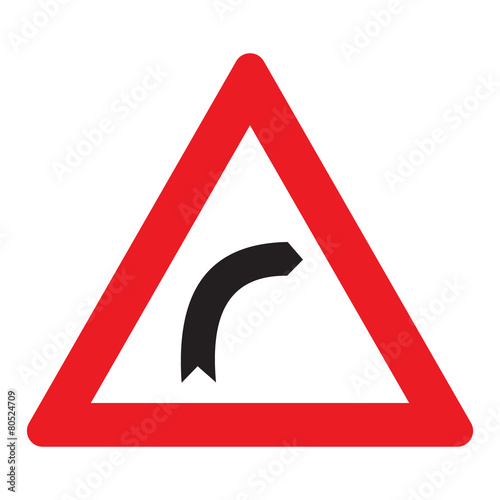 Dangerous bend to the right