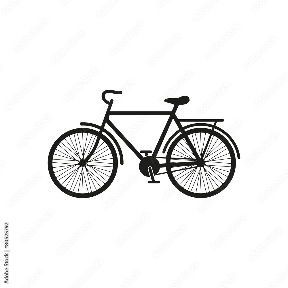 The bike icon. Bicycle symbol. Flat The bike icon. Bicycle symbol. Flat