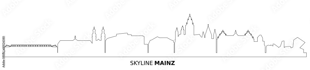 Fototapeta premium Skyline Mainz