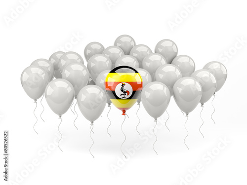Air balloons with flag of uganda