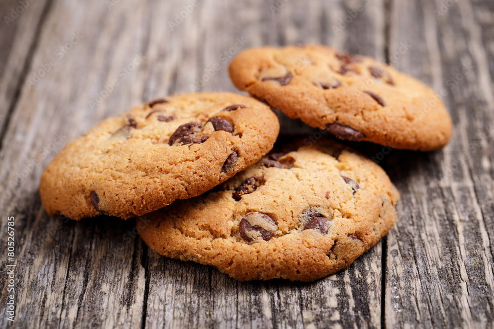 Cookies on a wooden table. Cookies on a wooden table.