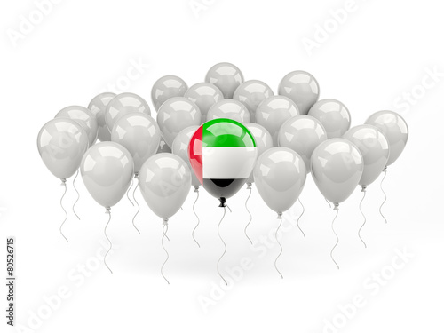 Air balloons with flag of united arab emirates