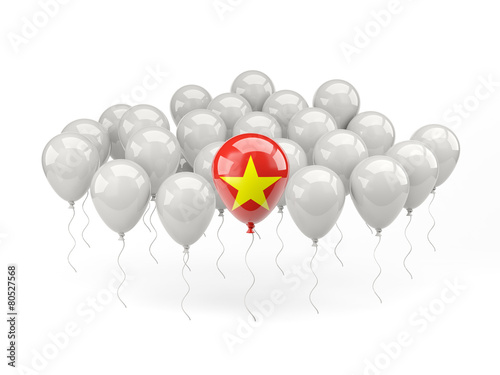 Air balloons with flag of vietnam